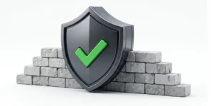 Escudo de seguridad protegiendo un perímetro de red